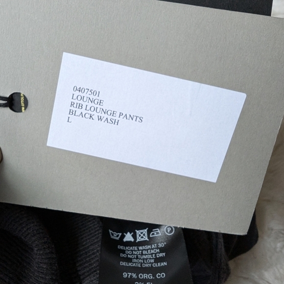 ssense OTTOLINGER Rib Lounge Pants Black Wash Large - Picture 12 of 16